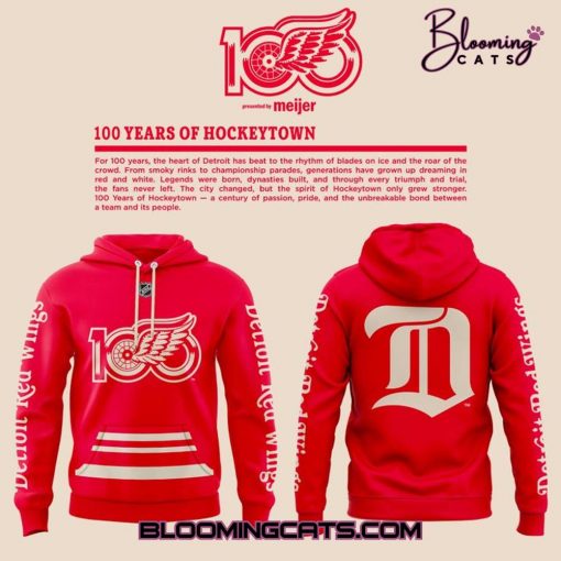 Detroit Red Wings “100 YEARS OF HOCKEYTOWN” Hoodie