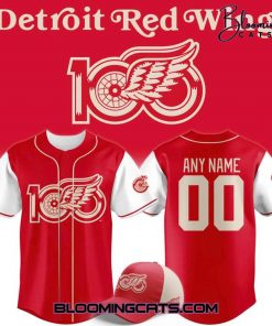 Detroit Red Wings 100 YEARS OF HOCKEYTOWN Special Baseball Jersey