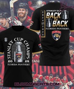 Florida Panthers 2025 Stanley Cup Back-to-Back Champions Special Tee