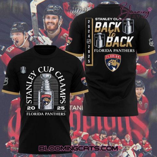 Florida Panthers 2025 Stanley Cup Back-to-Back Champions Special Tee