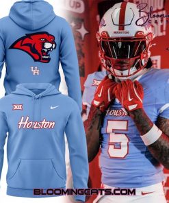 Houston Cougars 2025 Old Logo Blue Hoodie
