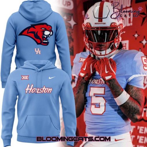 Houston Cougars 2025 Old Logo Blue Hoodie