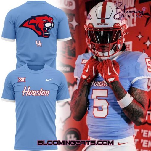 Houston Cougars 2025 Old Logo Blue T-shirt