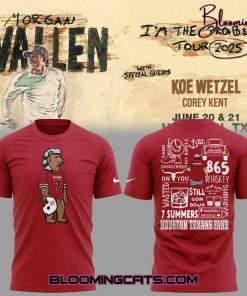 Houston Texans x Morgan Wallen Limited Edition Red T-shirt