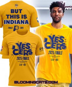 Indiana Pacers “YES’ CERS” “But This Is Indiana”  Yellow T-shirt