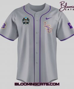 LSU Tigers Men’s College World Series 2025 Grey Jersey