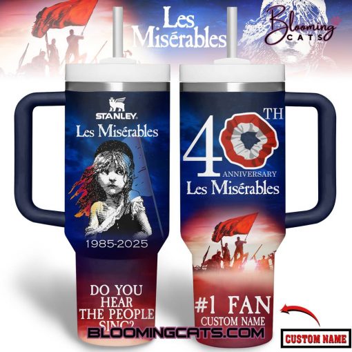 Les Miserables 40th Anniversary Custom Tumbler 40oz with Handle