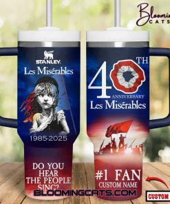 Les Miserables 40th Anniversary Custom Tumbler 40oz with Handle