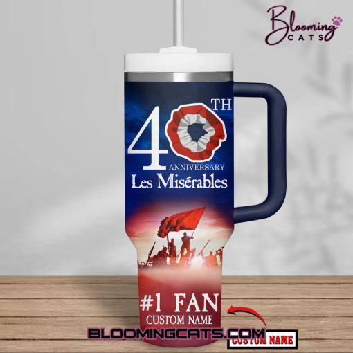 Les Miserables 40th Anniversary Custom Tumbler 40oz with Handle