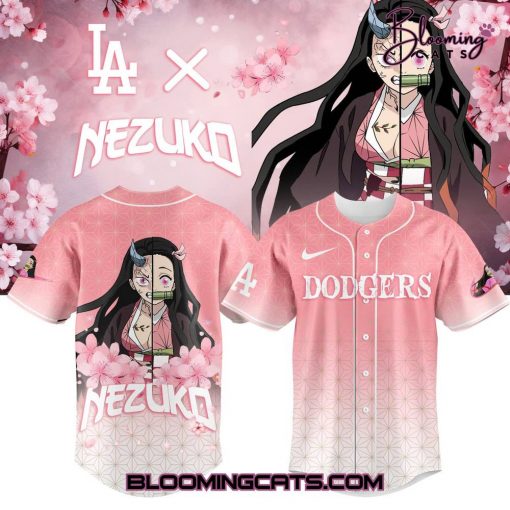 Los Angeles Dodgers x Demon slayer Kamado Nezuko Jersey