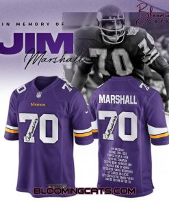 Minnesota Vikings In Memory of Jim Marshall Special Football Jersey