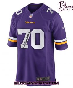 Minnesota Vikings In Memory of Jim Marshall Special Football Jersey