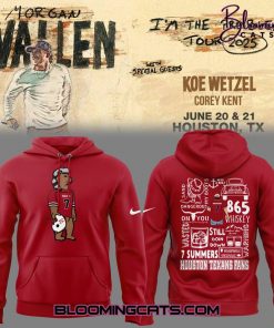 Morgan Wallen x Houston Texans Special Red Hoodie