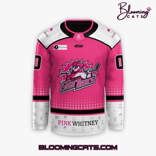 Orlando Solar Bears Pink Whitney 2025 Personalized Hockey Jersey