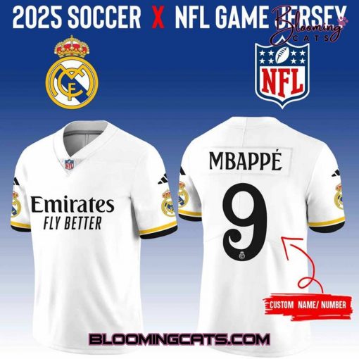 Real Madrid CF x NFL Club World Cup Game Road Custom Football Jersey