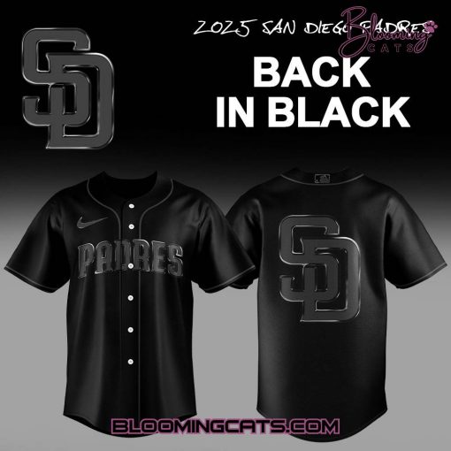 San Diego Padres Back In Black Limited Edition Jersey