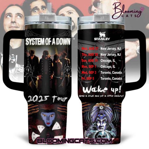System of a Down “Wake Up! 2025 Tour” Special Tumbler 40oz with Handle