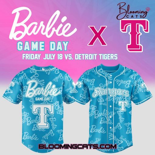 Texas Rangers x Barbie Limited Edition 2025 Jersey