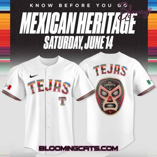 Texas Rangers x Tejas Pride Wear! Hispanic Heritage Month Jersey