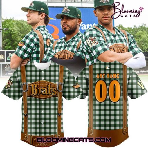 Wisconsin Timber Rattlers Flying Brats 2025 Personalized Baseball Jersey