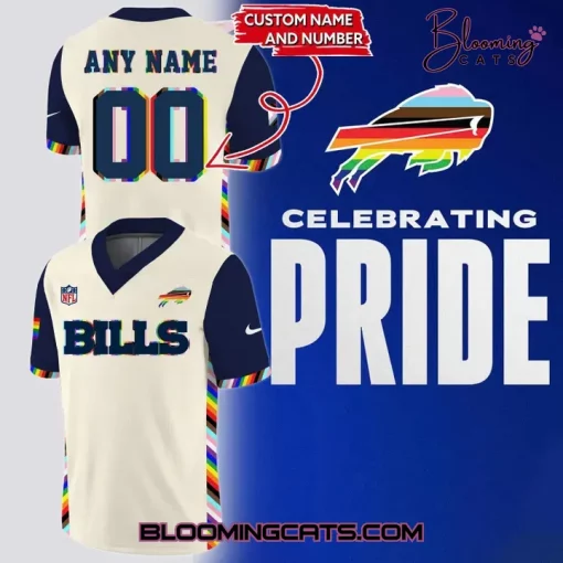Buffalo Bills x Celebrate Pride Month 2025 Personalized Football Jersey