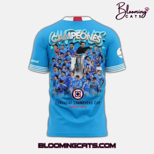 Cruz Azul Football Campeones Concacaf Champions Cup Torneo 2025 T-Shirt