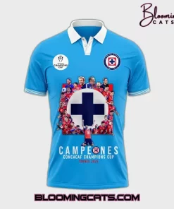 Cruz Azul Football Campeones Concacaf Champions Cup Torneo 2025 Polo Shirt