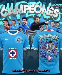 Cruz Azul Football Campeones Concacaf Champions Cup Torneo 2025 T-Shirt