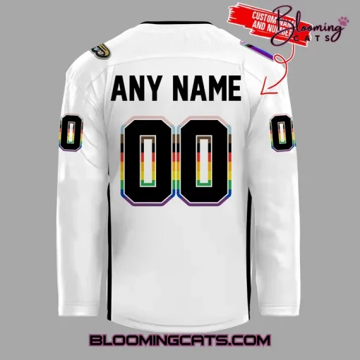 Anaheim Ducks Happy Pride Month 2025 Personalized Hockey Jersey