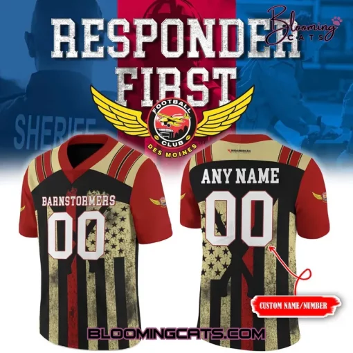 Iowa Barnstormers 2025 First Responders Night Football Jersey