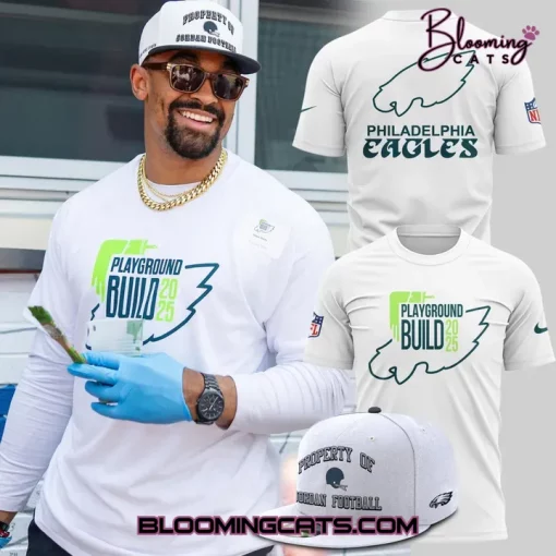 Philadelphia Eagles Playground Build Eagles Stroke 2025 Special White Tee