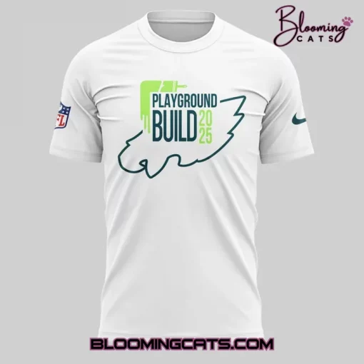Philadelphia Eagles Playground Build Eagles Stroke 2025 Special White Tee