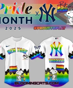New York Yankees x Peanuts x Pride Month 2025 Jersey