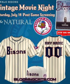 Buffalo Bisons Vintage Movie Night Custom Baseball Jersey