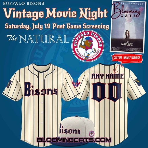 Buffalo Bisons Vintage Movie Night Custom Baseball Jersey