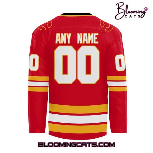 Calgary Flames 2025 Canada Day Custom Hockey Jersey