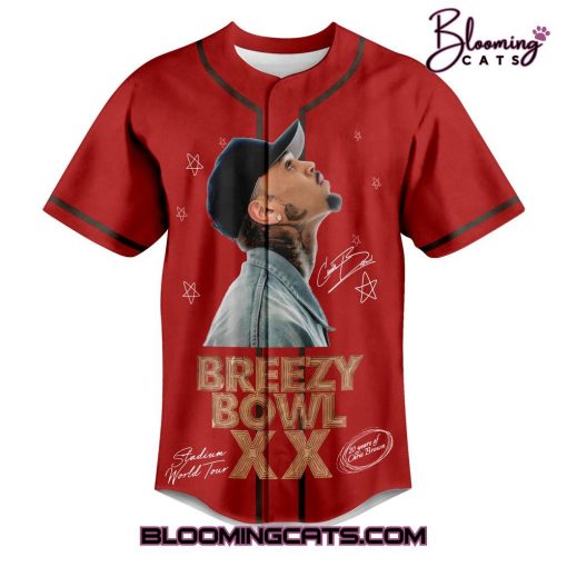 Chris Brown Stadium World Tour 2025 Baseball Jersey