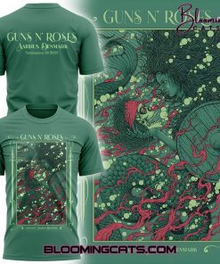Guns N’ Roses World Tour to Aarhus 2025 Limited Edition Green Shirt