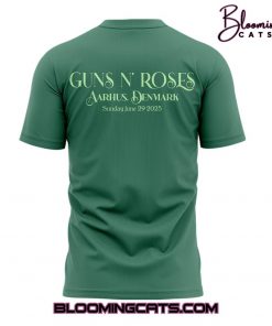 Guns N Roses World Tour to Aarhus 2025 Limited Edition Green Shirt