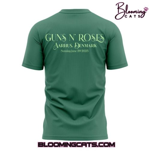 Guns N’ Roses World Tour to Aarhus 2025 Limited Edition Green Shirt
