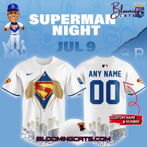 Kansas City Royals x Superman Night 2025 Custom Baseball Jersey