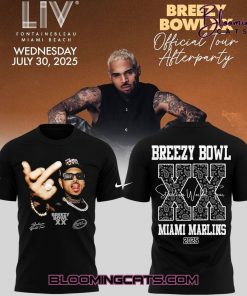 Miami Marlins x Chris Brown Breezy Bowl XX 2025 T-shirt