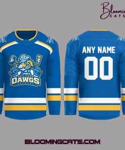 Roanoke Rail Yard Dawgs Special New Logo Custom Hockey Jersey – Blue