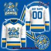 Roanoke Rail Yard Dawgs Special New Logo Custom Hockey Jersey – Blue