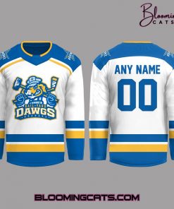 Roanoke Rail Yard Dawgs Special New Logo Custom Hockey Jersey – White