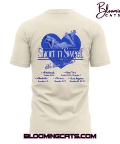 Sabrina Carpenter Short n Sweet Tour TShirt Cream Limited Edition