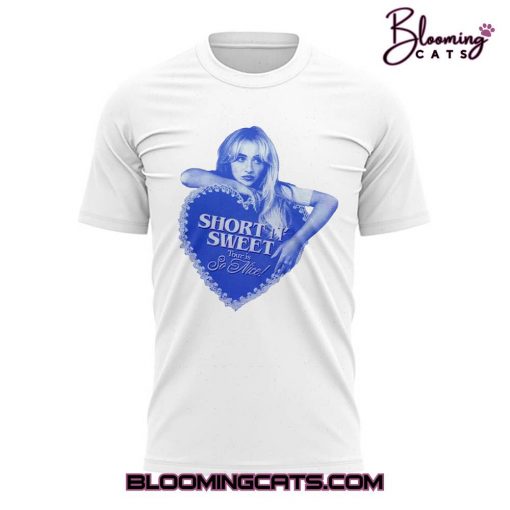 Sabrina Carpenter Short n’ Sweet Tour T-Shirt – White – Limited Edition