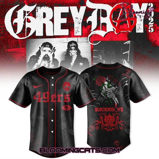 San Francisco 49ers x $uicideboy$ GreyDay Tour Merch 2025 Jersey
