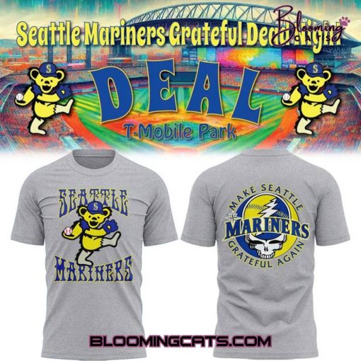 Seattle Mariners Grateful Dead Night Special Grey Tee