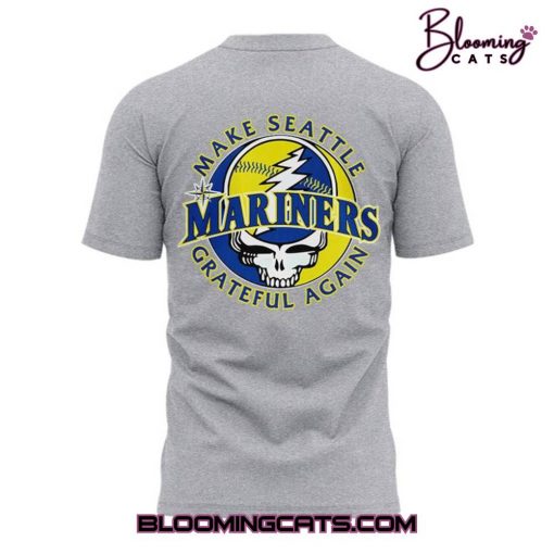 Seattle Mariners Grateful Dead Night Special Grey Tee